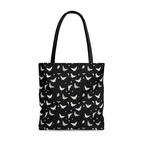 Bats Tote Bags, Stars Totes, Canvas Tote Bag, Shopping Bag, Gift For Women Totes - Picture 10 of 10